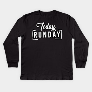 today run day Kids Long Sleeve T-Shirt